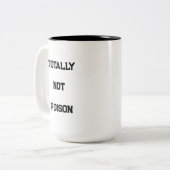 Mug drôle 'Totalement pas Poison' | Blanc 2 tons e (Devant gauche)