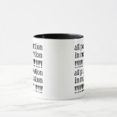 Mug Drôle Toute ponctuation dans la modération ! ! ! ! (Centre)