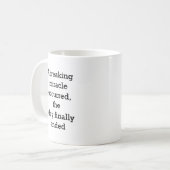 Mug Drôle travail dire le miracle de la désagrégation (Devant gauche)