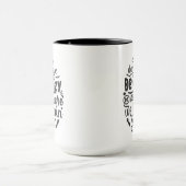 Mug Drôle travail fou bureau d'art de mots (Centre)