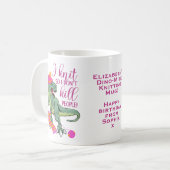 Mug Drôle Tricot Citation Dinosaur (Devant gauche)