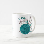 Mug Drôle Tricot Kitter Humour Needles Yarn (Devant droit)