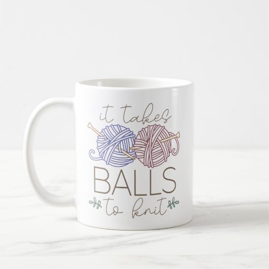 Mug Drôle Tricot Slogan (Gauche)