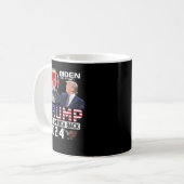 Mug Drôle Trump 2024 Drapeau anti Joe Biden Moyenne Tw (Devant gauche)