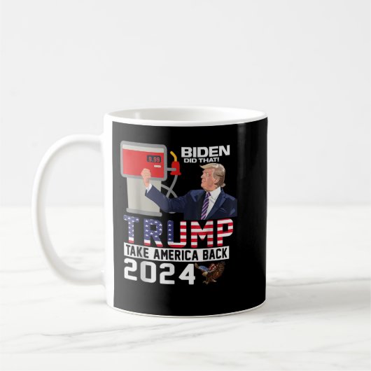 Mug Drôle Trump 2024 Drapeau anti Joe Biden Moyenne Tw (Gauche)