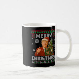 Mug Drôle Trump 2025 Joyeux Noël Arbre Ugly Xmas Pa