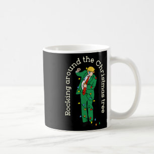 Mug Drôle Trump Danse Avec Lumière Frappant Autour Du