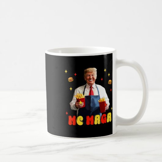 Mug Drôle Trump Mc Mega Fries Fast Food (Droite)