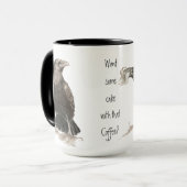 Mug Drôle, tu veux du gâteau avec du café ? Ravens Bir (Devant gauche)