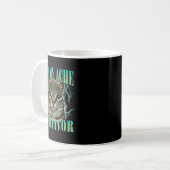 Mug Drôle Tummy Ache Survivante Mème Chat Dit Chats An (Devant gauche)
