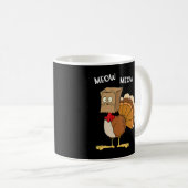 Mug Drôle Turquie déguisé chat Meow Thanksgiving Cadea (Devant droit)