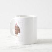 Mug Drôle Turquie laid Sweater de Noël Père Noël Xmas (Devant gauche)