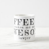 Mug Drôle typographie cadeau personnalisé pour avocat (Centre)