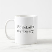 Mug Drôle Typographie Pickleball Simple Minimaliste (Gauche)