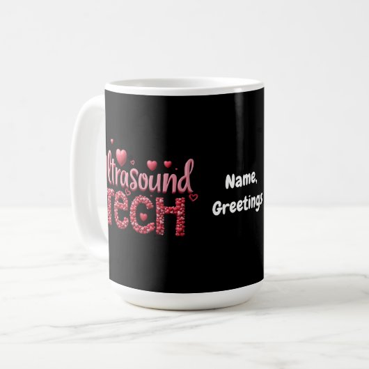 Mug Drôle Ultrasound Tech Valentine's Day Ideas (Devant gauche)