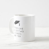 Mug Drôle, un ou deux degrés de plus graduation (Devant gauche)