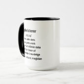 Mug drôle Upholsterer Définition cadeaux pour hommes f (Devant gauche)