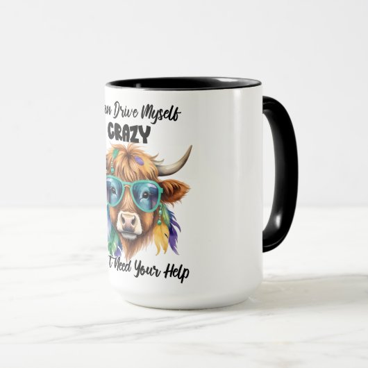 Mug Drôle vache folle (Devant droit)