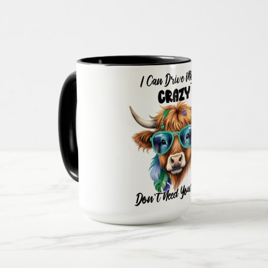 Mug Drôle vache folle (Devant gauche)