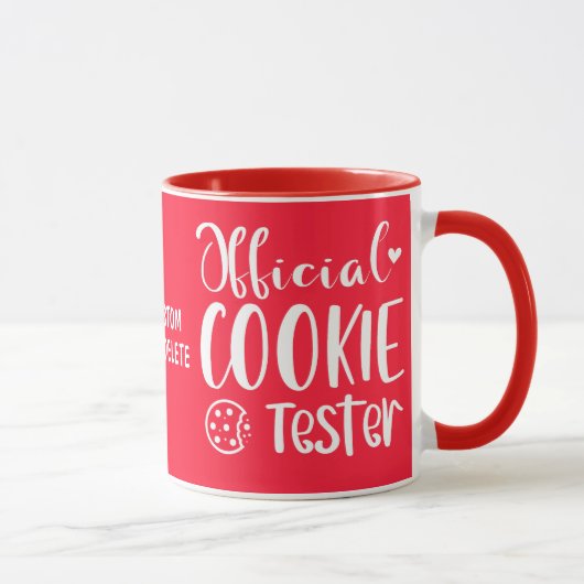 Mug Drôle Valentine Tester officiel de biscuits (Droite)