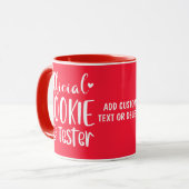 Mug Drôle Valentine Tester officiel de biscuits (Devant gauche)