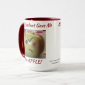 Mug Drôle VERT & ROUGE ''Apple from My Student'' (Devant gauche)