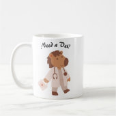 Mug Drôle Vétérinaire Humour Citation pour soins aux a (Gauche)