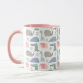 Mug Drôle Visage mignon Doodle Motif animal (Gauche)