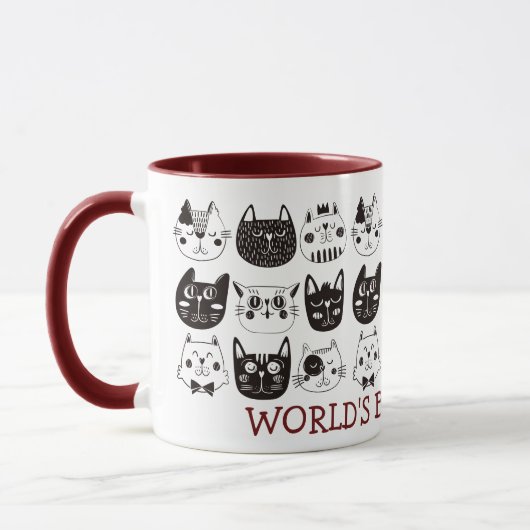 Mug Drôle Visages World's Best Cat Mom (Gauche)