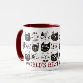 Mug Drôle Visages World's Best Cat Mom (Devant gauche)