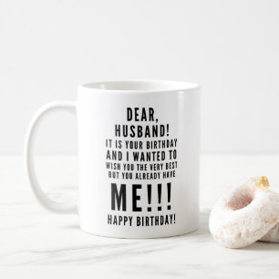 Mug Drôle voeux d'anniversaire sarcastique pour mari