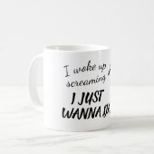 Mug Drôle voulez juste danser le texte fait sur (Devant gauche)