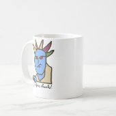 Mug Drôle WEIRDOS Caricature ennuyée (Devant gauche)