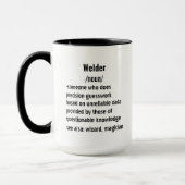 Mug drôle Welder Définition cadeaux pour hommes femmes (Gauche)