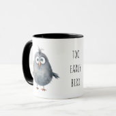 Mug Drôle whimsical mignon petit dessin animé d'oiseau (Devant gauche)