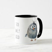 Mug Drôle whimsical mignon petit dessin animé d'oiseau (Devant droit)