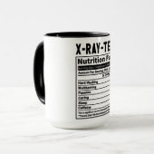 Mug Drôle X-Ray Tech Nutrition Facts (Devant gauche)