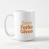 Mug Drôle Zéro Fourchettes Données (Gauche)