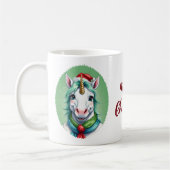 Mug Drôles d'animaux pour Noël - Licorne 1 (Gauche)