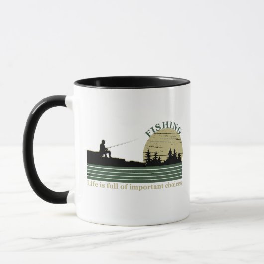 Mug Drôles de citations sur la pêche (Gauche)