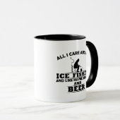 Mug Drôles de citations sur la pêche sur glace (Devant droit)