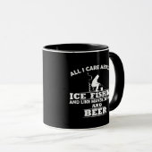 Mug Drôles de citations sur la pêche sur glace (Devant droit)