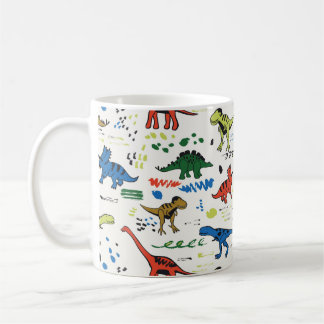 Mug drôles de dinosaures motif couleur graphique