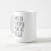 Mug Drôles de larmes de gens que j'ai battus à Boggle (Devant gauche)