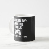 Mug Drôles de pixels de caféine et de boutons écrasés  (Devant gauche)