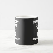 Mug Drôles de pixels de caféine et de boutons écrasés  (Centre)