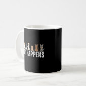 Mug Drôles d'incidents Chien assis cool (Devant gauche)