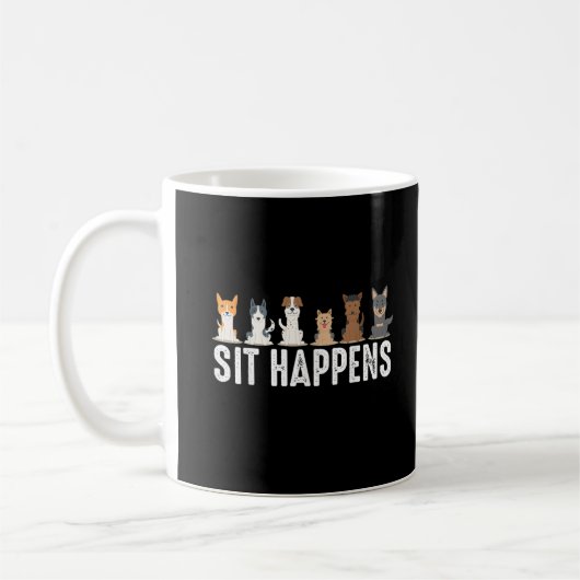 Mug Drôles d'incidents Chien assis cool (Gauche)
