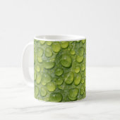 Mug Droplets d'eau Feuilles vertes Motif de la nature (Devant gauche)