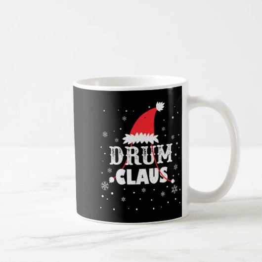 Mug Drum Claus Santa Christmas Drummer Long Sleeve  (Droite)